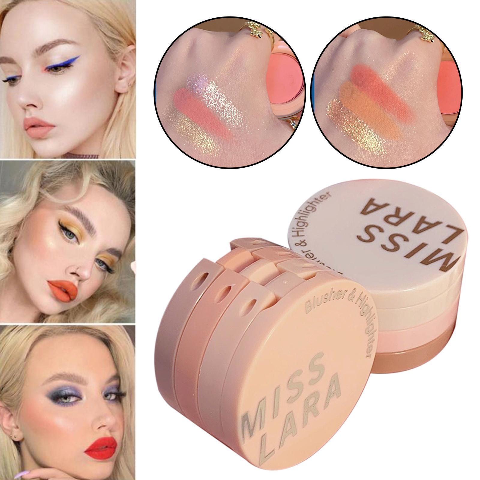 Miss Lara Pink 3in1 Blusher And Highlighter