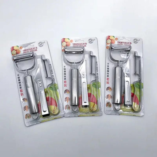 Stainless Steel Peeler Slicer Grater Set Pack Of 3