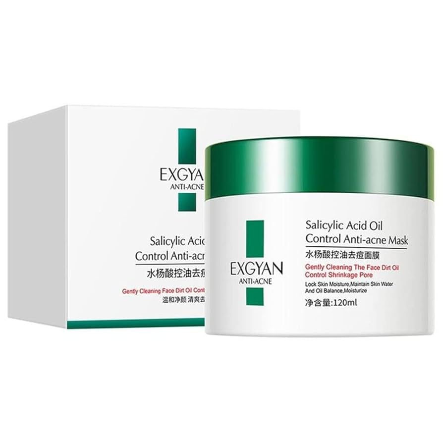 EXGYAN Salicylic Acid Shrink Pores Face Mask Oil Control Ance Treatment Sleeping Exfoliator Moisturising Oil Control Mask 120ml