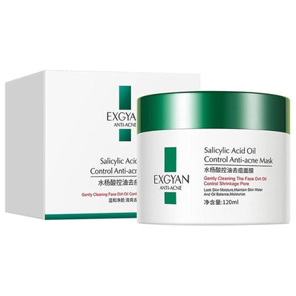 EXGYAN Salicylic Acid Shrink Pores Face Mask Oil Control Ance Treatment Sleeping Exfoliator Moisturising Oil Control Mask 120ml