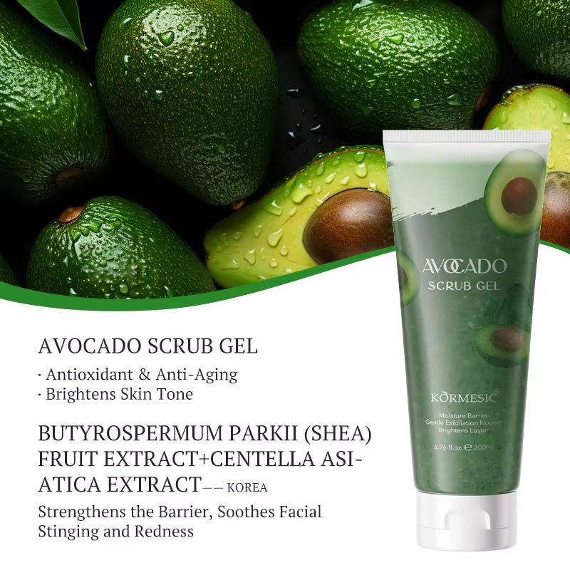 KORMERSIC Exfoliating Deep Cleansing Skin Whitening Body Skin Care Cleansing Exfoliating Facial Face Scrub Gel