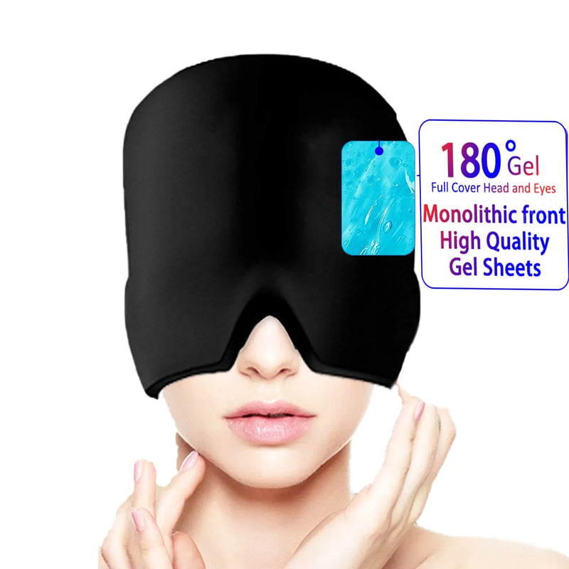 Headache and Migraine Relief Mask Hot Cold Therapy Ice Cap For Relieve Pain