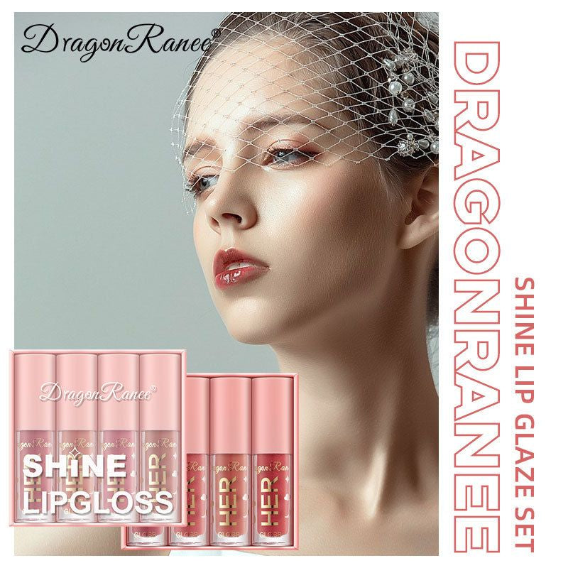 Dragon Ranee Shine Lip Gloss 4pcs Set