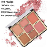 Miss Rose 7 Colors Blush Bright Shimmer Powder Professional Facial Highlight Palette