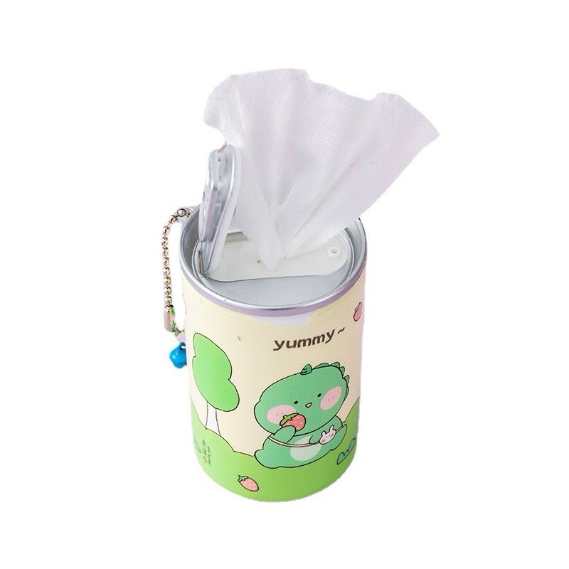 Mini Cartoon Can Makeup Remover Wet Wipes Tissue