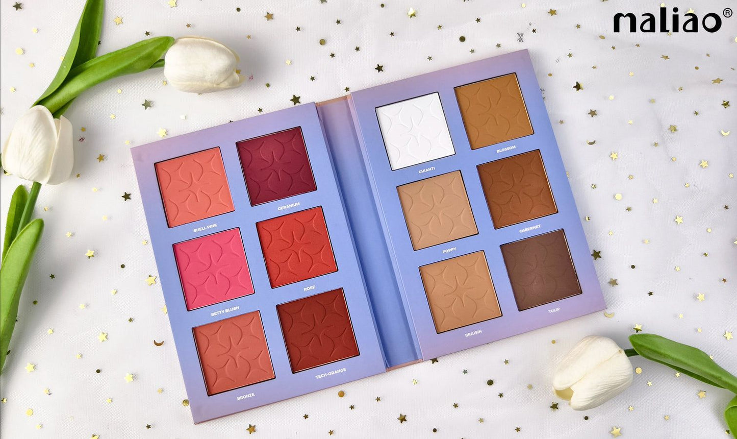 Maliao Touch Blush Palette Long Wear Fade Proof Formula