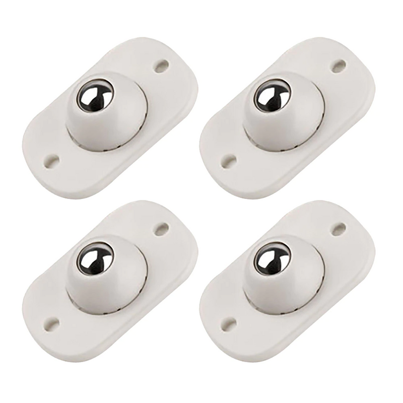 4 Pcs Set 360° Rotatable Adhesive Pulley Stainless Steel Ball Wheels Furniture Caster Wheels Storage Box Universal Rubber Wheel Rollers