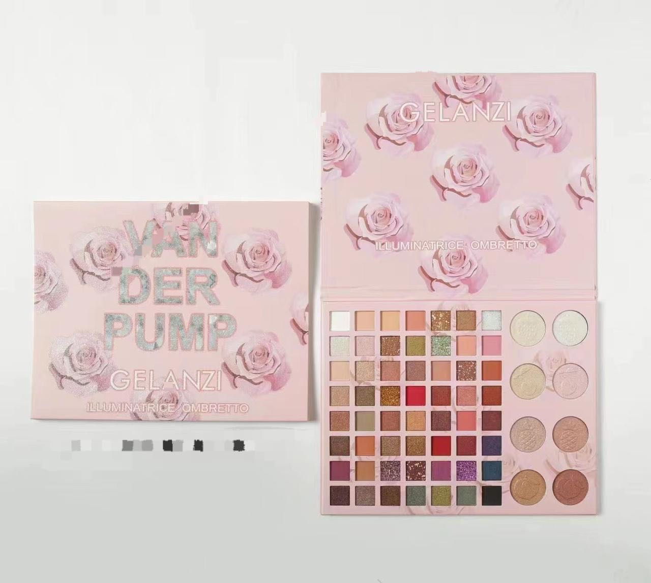 Gelanzi 56 Colours Eyeshadow & 8 Pieces Highlighter