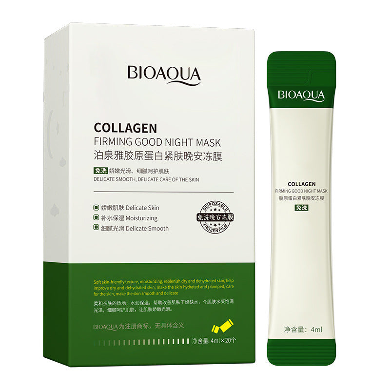 Bioaqua Collagen Firming Good Night Sachet Mask 20 Sachet In A Box