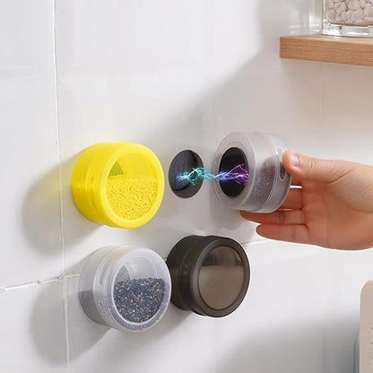 Multipurpose Magnetic Seasoning Spice Jar Containers With Lids Pack Of 2Pcs