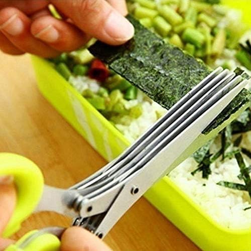 Stainless Steel Multifunction 5 Layers Vegetable & Fruit Cutting Scissors Kitchen Utensils