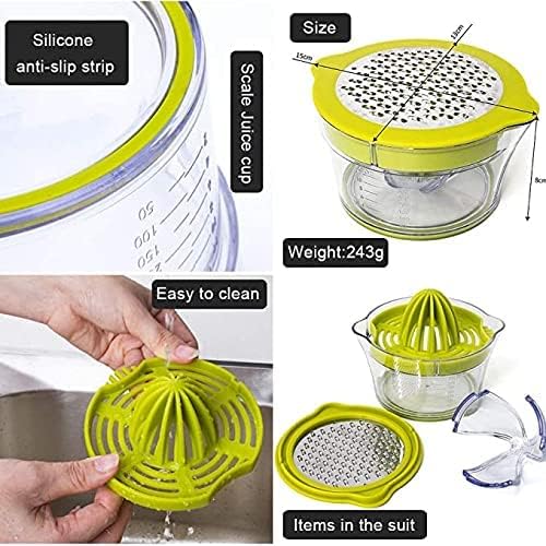 Multifunction Manual Hand Squeezer 4in1 Juicer With Grater Acrylic