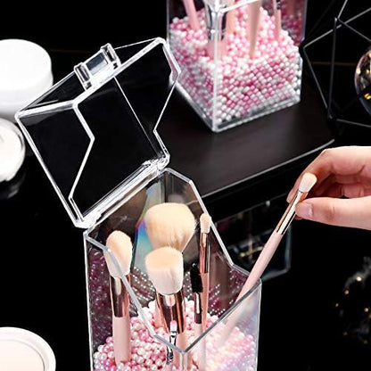 Acrylic Makeup Brush Holder Storage Box Without Pearls