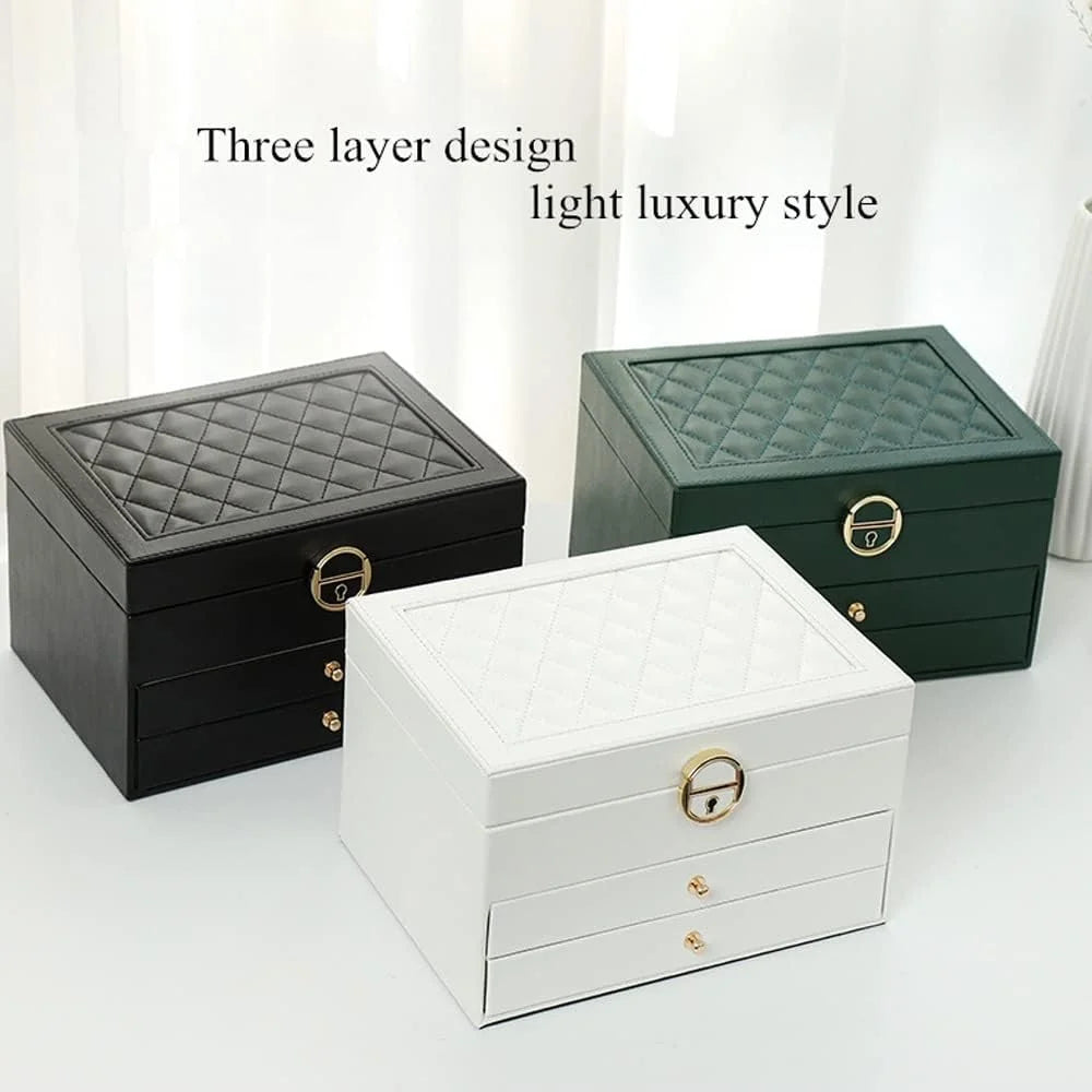 Multipurpose Luxury Lockable Jewelry Organizer