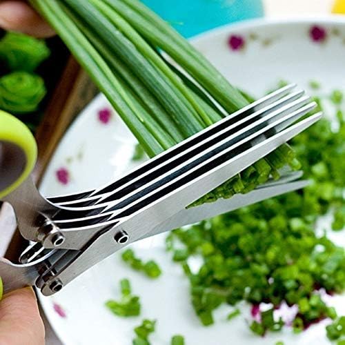 Stainless Steel Multifunction 5 Layers Vegetable & Fruit Cutting Scissors Kitchen Utensils