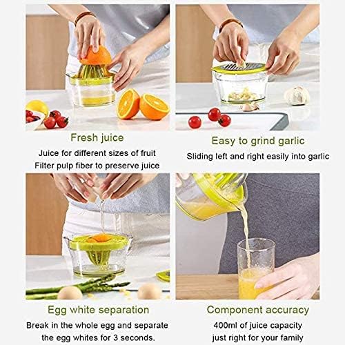 Multifunction Manual Hand Squeezer 4in1 Juicer With Grater Acrylic