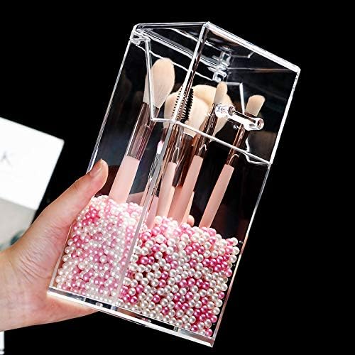 Acrylic Makeup Brush Holder Storage Box Without Pearls