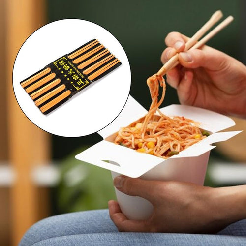 Wooden Chopsticks Set for Sushi, Noodles 10 Pcs Set