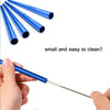 Reusable Stainless Steel Straw with Cleaning Brush Long Metal