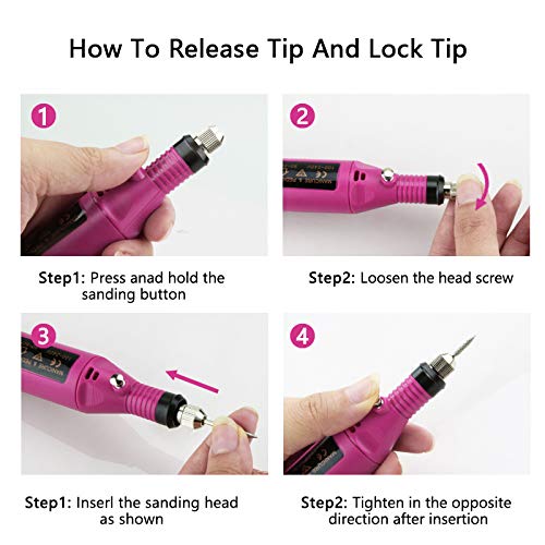 Electric Mini Nail Drill Manicure & Pedicure Buffing Grooming And Polishing Nails