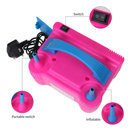 Portable Electric High Power Two Nozzle Balloon Air Pump