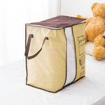 Multipurpose Non Woven Storage Bag Organizer With Handle Transparent Visual Window for Clothes & Blanket A quality