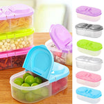 Multipurpose Double Compartment Plastic Storage Box With Lid 2Pcs Set