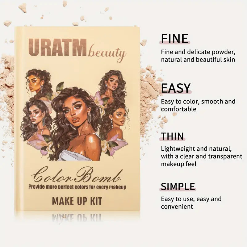 URATM Beauty Color Bomb 43 Color Eyeshadow Highlighter Blush Contour Makeup Kit