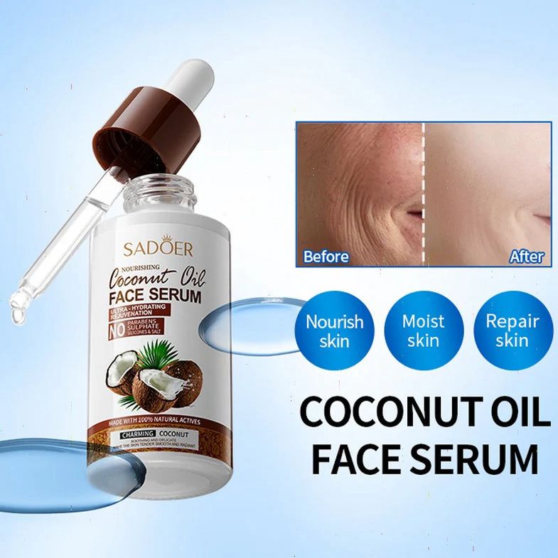 Sadoer Coconut Oil Ultra Hydrating Rejuvenation No Parabens  No Sulphate No Silicone & Salt Face Serum