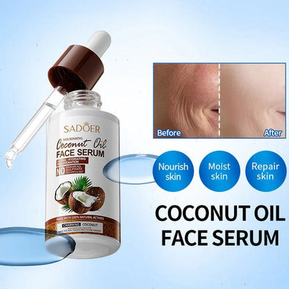 Sadoer Coconut Oil Ultra Hydrating Rejuvenation No Parabens  No Sulphate No Silicone & Salt Face Serum