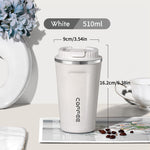 Stainless Steel Coffee Mug With Temperature Display Indicator Sipper 500ml