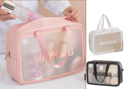 Travel Wash Bag Transparent Waterproof Makeup Storage Bag 19543