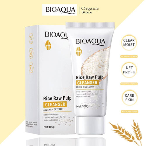 Bioaqua Rice Raw Pulp Whitening Facial Cleanser