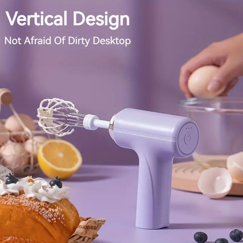 USB Electric 2 in 1 Wireless Beater Handheld Mixer Blender