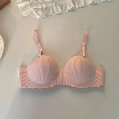 Beautygirl High Quality Adjustable Straps Non-Trace Seamless Hand Push-up Comfortable Non-wired Smooth Breathable Padded Bra 3D22