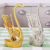 Swan Shaped Spoon Set Holder Stainless Steel