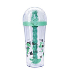 Cute Cartoon Mixing Cup Water Bottle With Straw