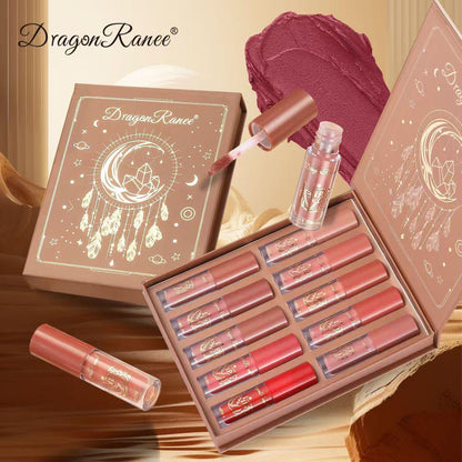 Dragon Ranee Cherry Matte Lipgloss 12Pcs Set
