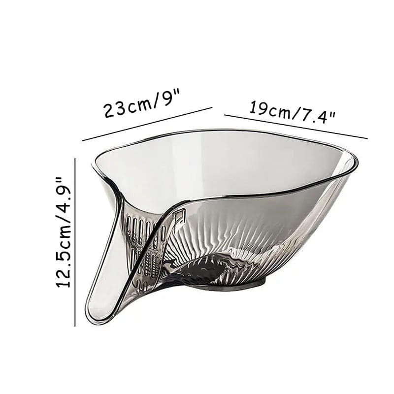 Multifunctional Acrylic Drain Bowl Transparent Strainer Basket Drain Bowl With Funnel