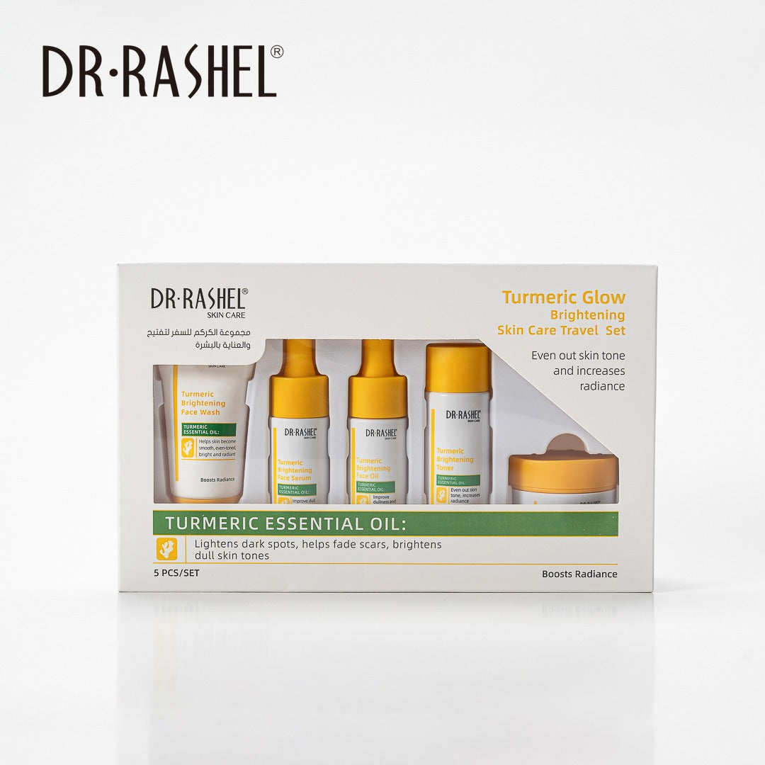 Dr Rashel Turmeric Glow Brightening Skin Care Travel Box 5 Piece Set