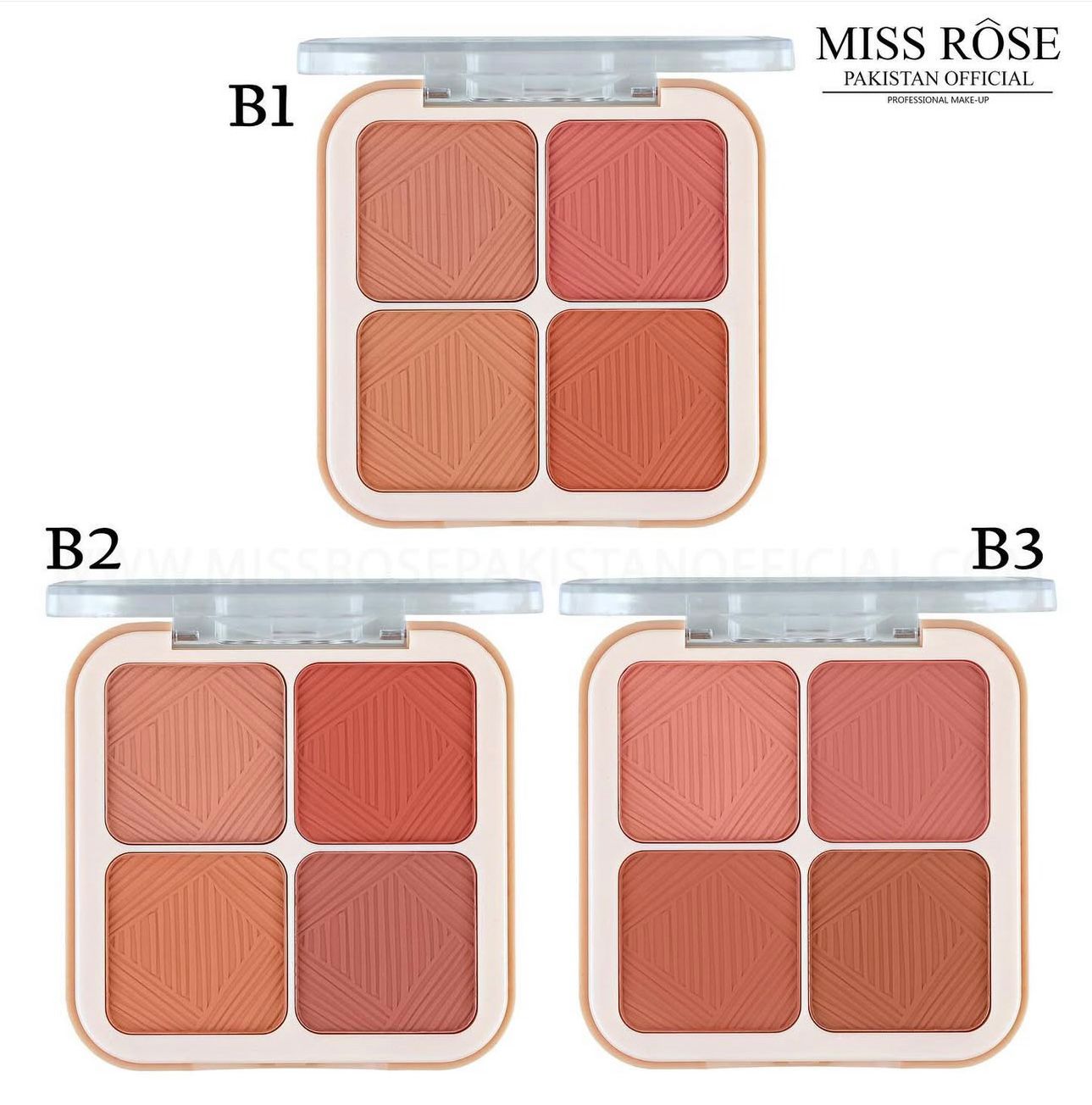 Miss Rose 4 Color Mini Blush Palette