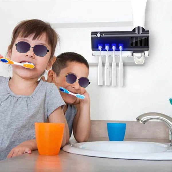 UV Light Toothbrush Sterilizer And Toothpaste Dispenser