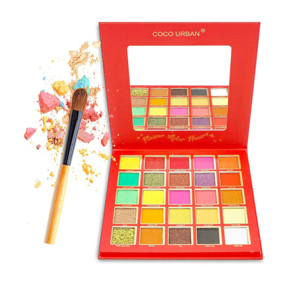 Coco Urban Beauty Red Pop Eyeshadow Palette 25 Bright Colors Eyeshadow