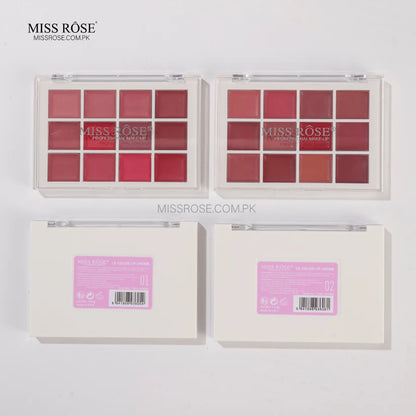 Miss Rose 12 Color Lipstick Palette