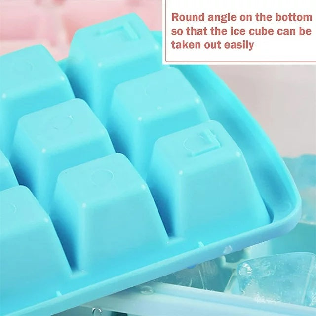 Ice Mold Tray With Ice Storage Box Cover Lid