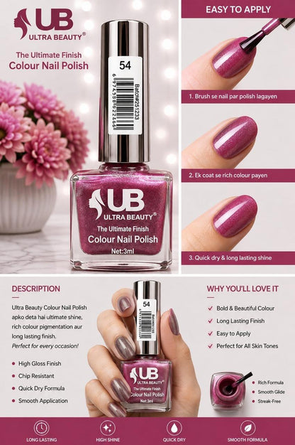 Ultra Beauty Colour Nail Polish – 3ml (Set D)