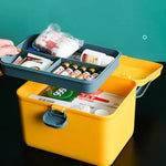 Portable Handle Double Layer First Aid Medicine Storage Box