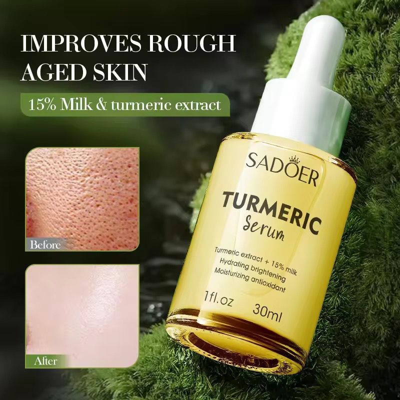 Sadoer Natural Plant Improves Rough Shrinking Pores Moisturizes and Brightens Turmeric Milk Antioxidant Serum