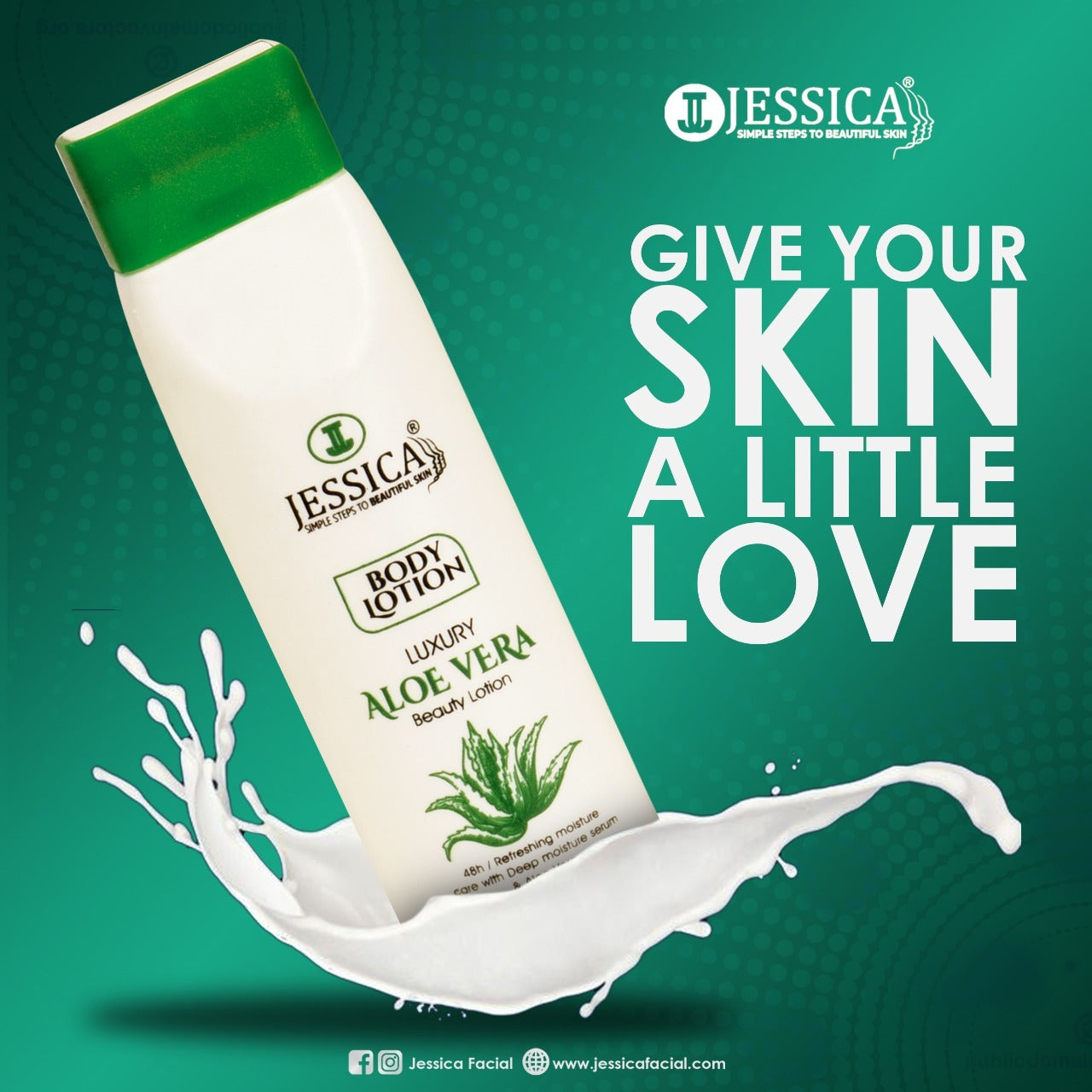 Jessica Luxury Aloe Vera Moisturizing Beauty Body Lotion – 150ml