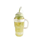 Cute Summer Sport Large Capacity 1200ML Water Bottle With Tea Infuser Straw Cover Handle